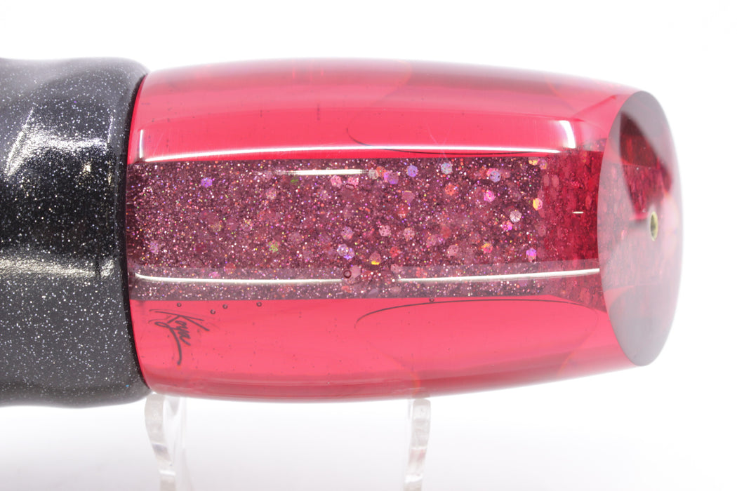 Koya Lures Red Rainbow Diamonds Hard Cut Large Poi Dog 16" 13.5oz Vinyl Black