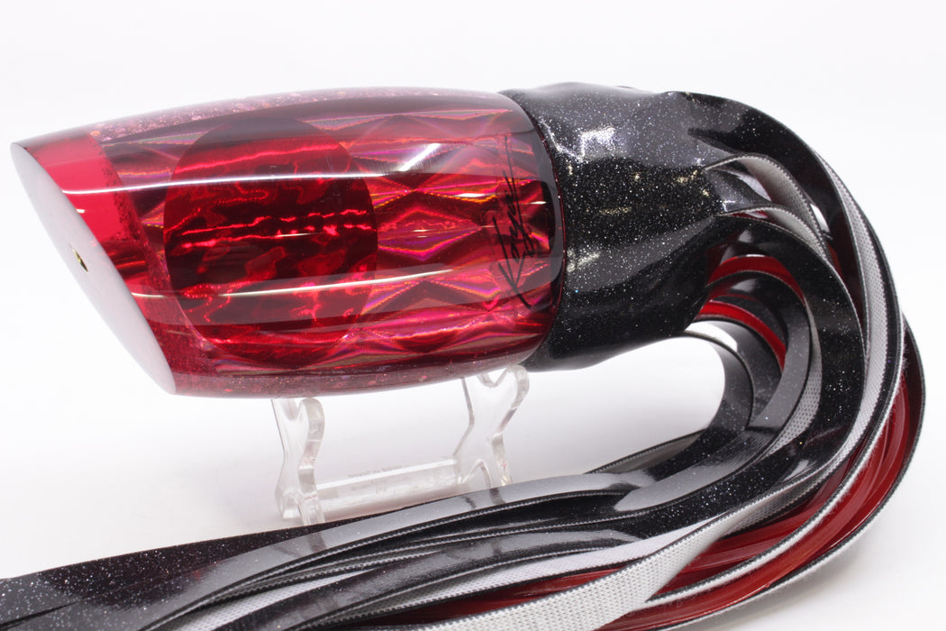 Koya Lures Red Rainbow Diamonds Hard Cut Large Poi Dog 16" 13.5oz Vinyl Black