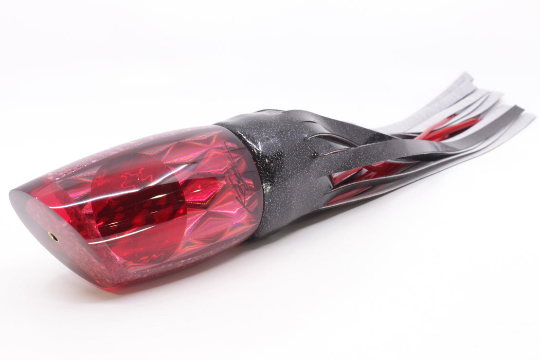 Koya Lures Red Rainbow Diamonds Hard Cut Large Poi Dog 16" 13.5oz Vinyl Black