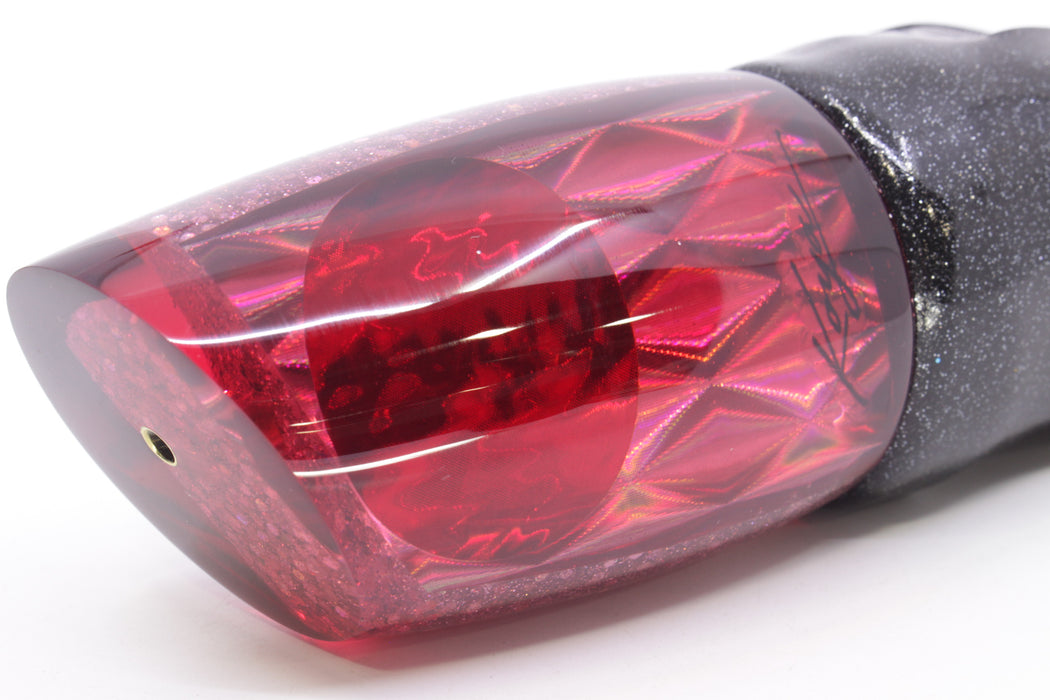 Koya Lures Red Rainbow Diamonds Hard Cut Large Poi Dog 16" 13.5oz Vinyl Black