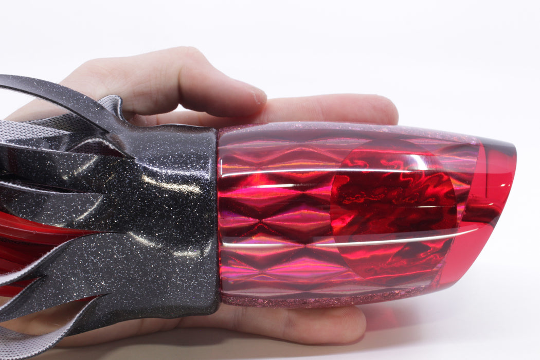 Koya Lures Red Rainbow Diamonds Hard Cut Large Poi Dog 16" 13.5oz Vinyl Black