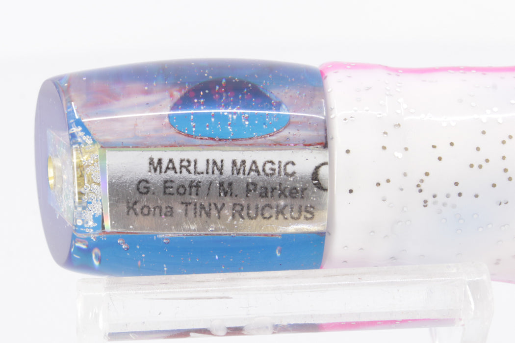 Marlin Magic Pink Awabi Blue Back Red Eyes Tiny Ruckus 7" 3oz Skirted Salmon