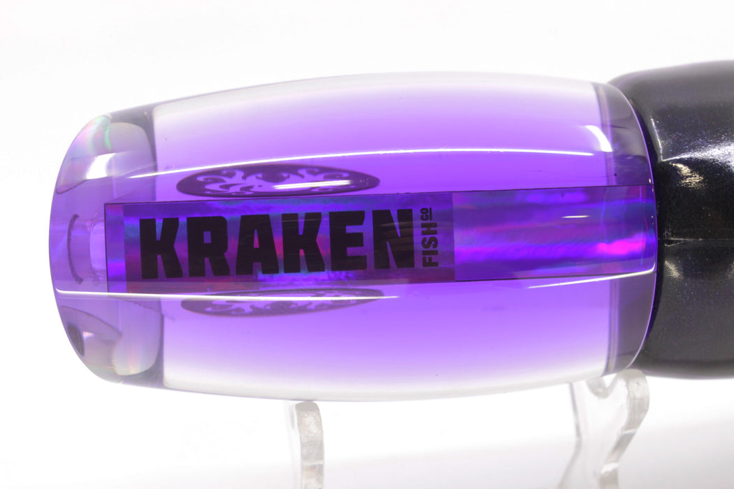 Kraken Fish Co. Silver Rainbow Purple Back Mayhem 12" 9.2oz Fire Tailz Vinyl Purple Drip
