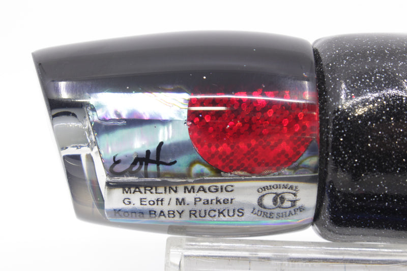 Marlin Magic Blue-Purple Abalone Black Back Red Eyes Baby Ruckus 10" 5.5oz Vinyl
