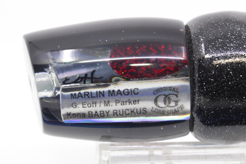 Marlin Magic Blue-Purple Abalone Black Back Red Eyes Baby Ruckus 10" 5.5oz Vinyl