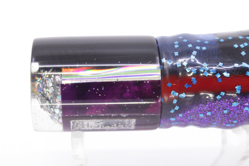 Marlin Magic Lures Purple MOP Black Back HSAP 7" 3.5oz Skirted Black & Blue-Purple