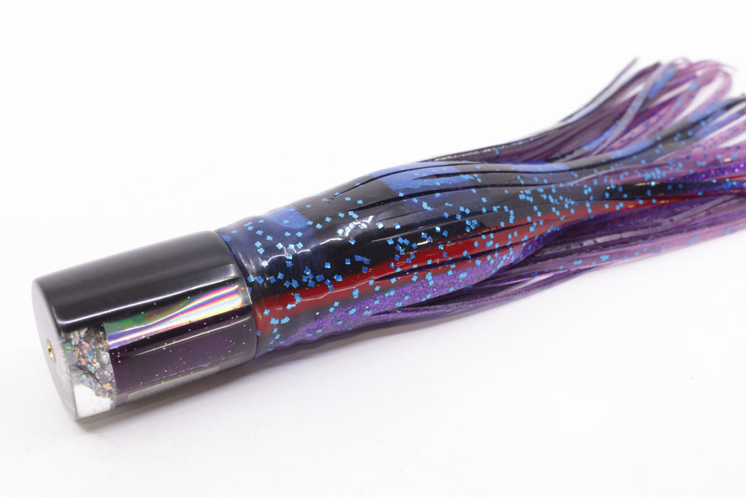 Marlin Magic Lures Purple MOP Black Back HSAP 7" 3.5oz Skirted Black & Blue-Purple