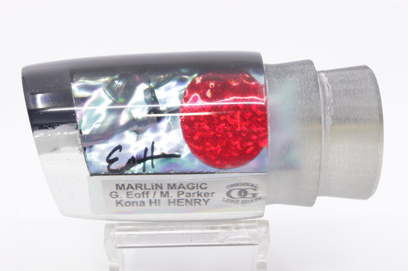 Marlin Magic Lures Blue-Purple Abalone Black Back Red Eyes Henry 12" 8oz