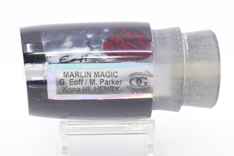 Marlin Magic Lures Blue-Purple Abalone Black Back Red Eyes Henry 12" 8oz