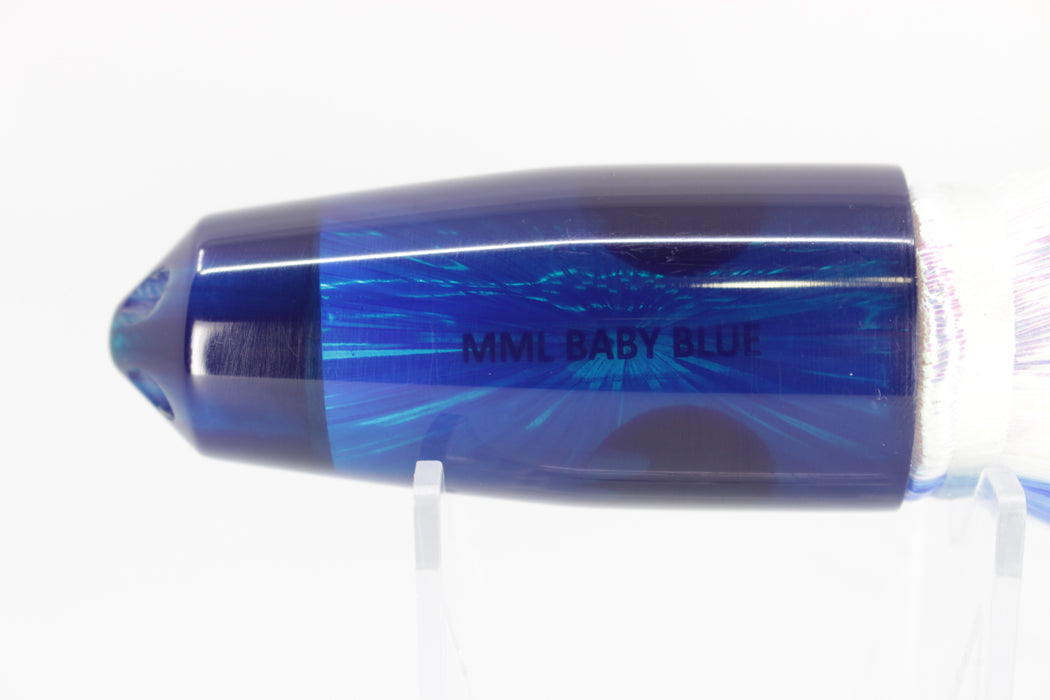 Marlin Magic Blue Starburst 4-Hole Baby Blue Jet 9" 8.7oz Flashabou Blue-White-Pink