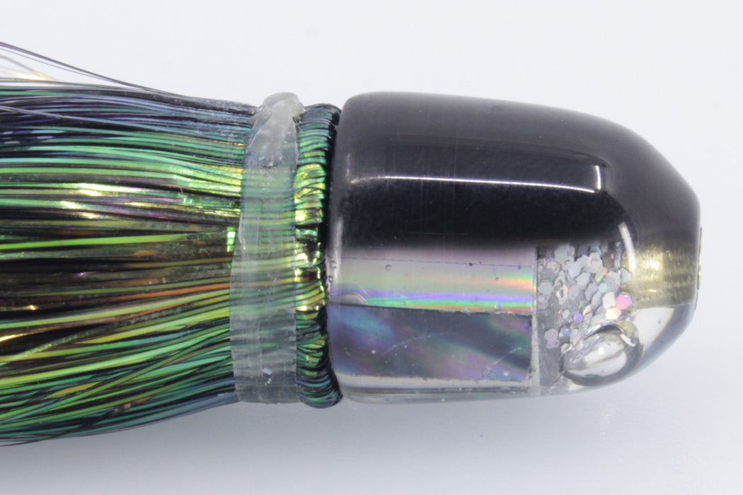 Marlin Magic Blue-Purple Abalone Black Back Baby AP Bullet 4.5" 1.5oz Flashabou