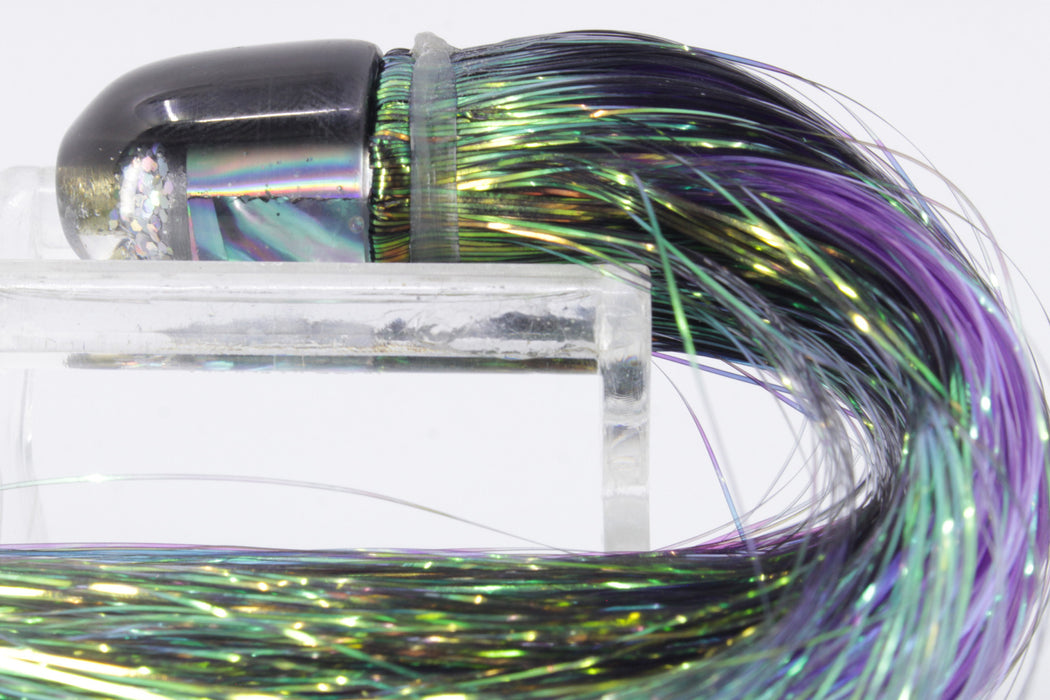 Marlin Magic Blue-Purple Abalone Black Back Baby AP Bullet 4.5" 1.5oz Flashabou