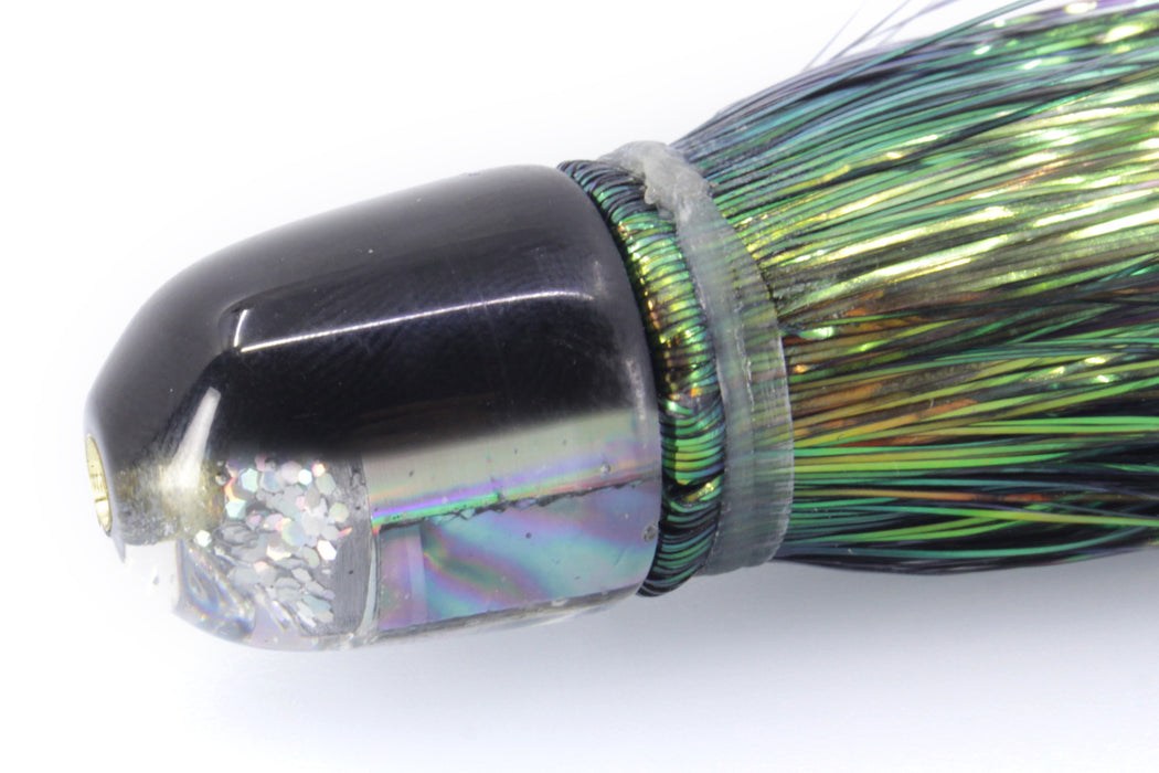 Marlin Magic Blue-Purple Abalone Black Back Baby AP Bullet 4.5" 1.5oz Flashabou