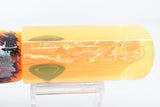 Moyes Lures Orange Awabi Shell Medium Pipe Bomb 12" 7.5oz Skirted Orange-Pink Squid