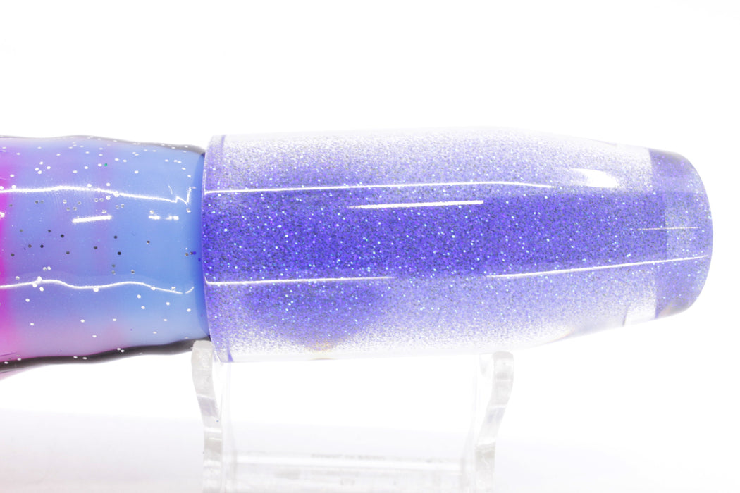 Moyes Lures White MOP Blue Back O.S. Plunger 12" 7oz Skirted Gay Bob