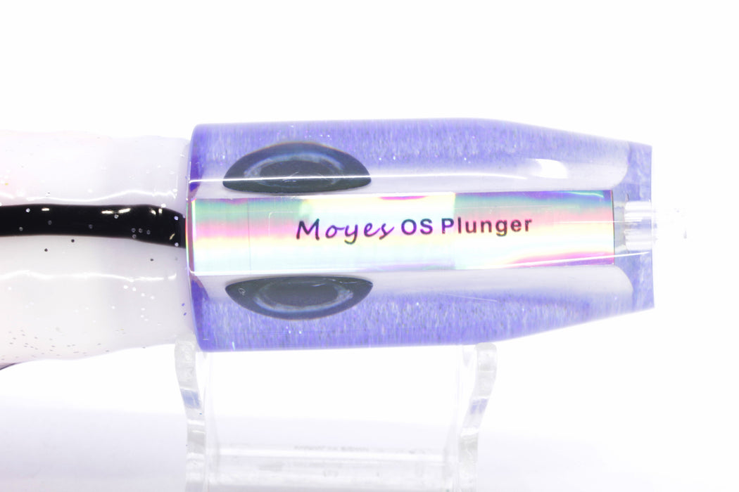 Moyes Lures White MOP Blue Back O.S. Plunger 12" 7oz Skirted Gay Bob