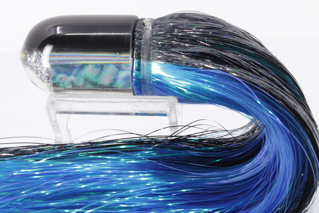 Marlin Magic Lures Blue-Purple Abalone Black Back Jumbo AP Bullet 9" 6oz Strobez