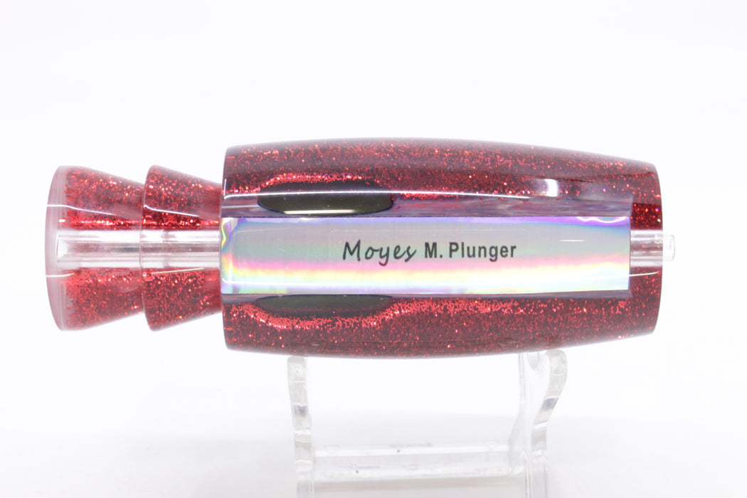 Moyes Lures Rainbow MOP Black-Red Back Taxi Eyes Medium Plunger 12" 5oz