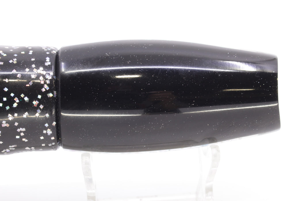 Coggin Lures Ice Rainbow Dichro Black Back 4-Hole Copalure Scoop 12" 12oz Skirted