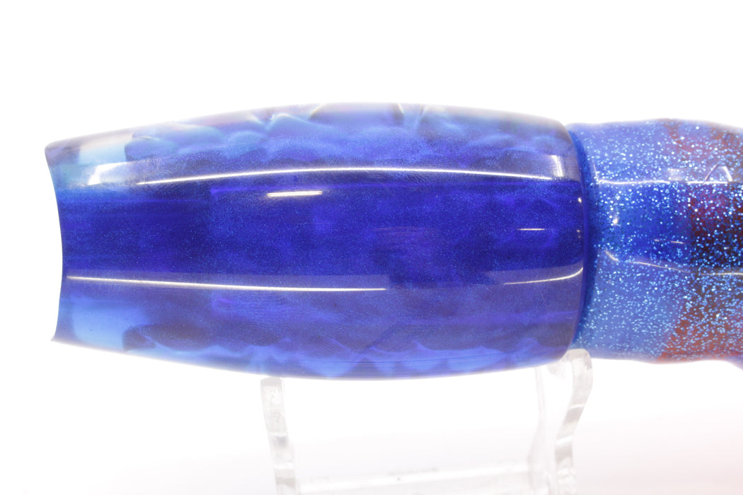 Coggin Lures Blue Bubble Dichro Blue Back 4-Hole Copalure Scoop 12" 12oz Skirted