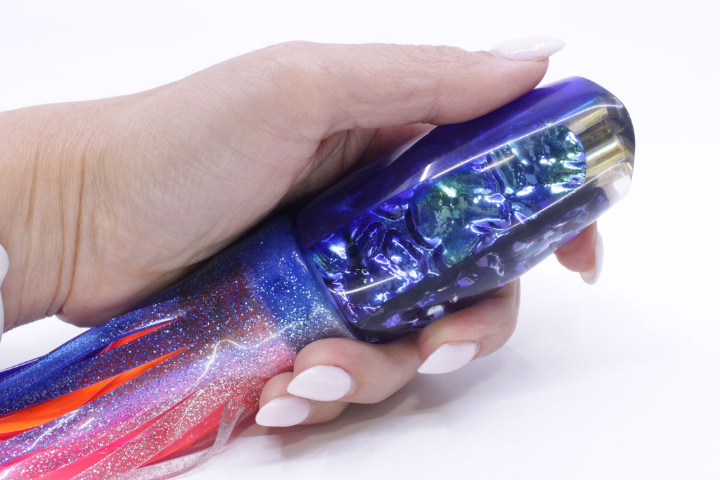 Coggin Lures Blue Bubble Dichro Blue Back 4-Hole Copalure Scoop 12" 12oz Skirted