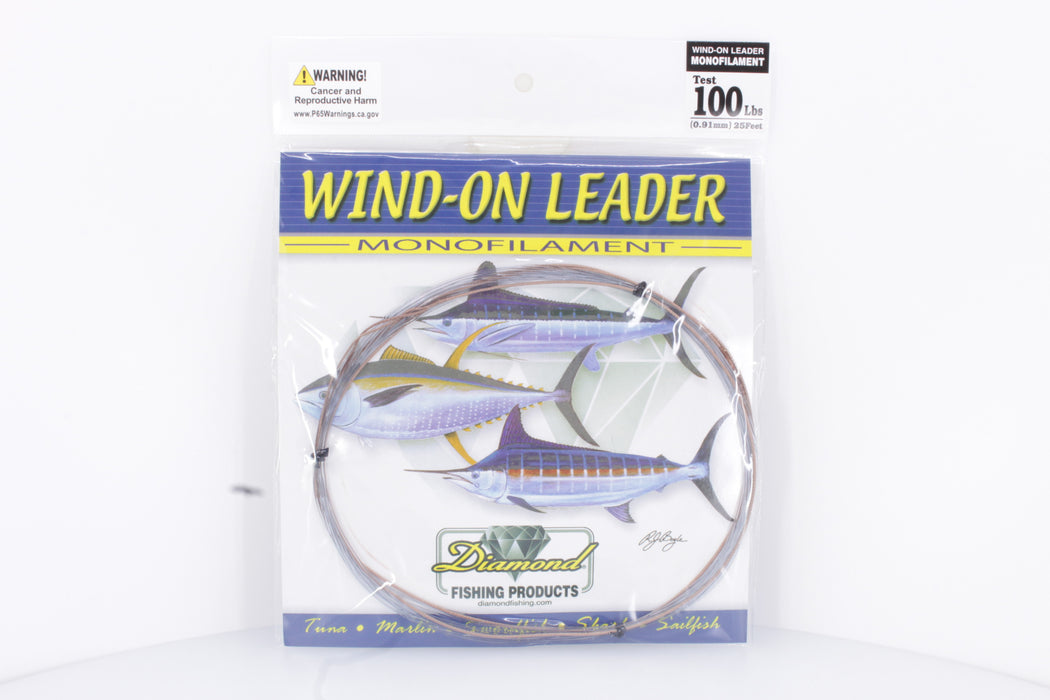 Diamond Fishing Wind-On Monofilament Leader 25FT