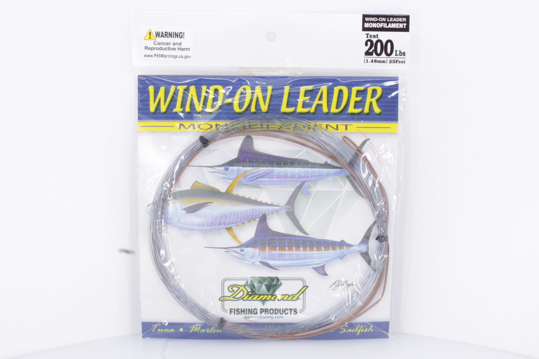 Diamond Fishing Wind-On Monofilament Leader 25FT