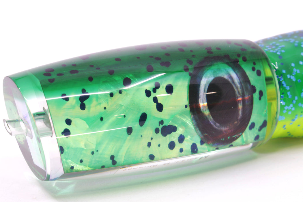 Moyes Lures Mahi MOP Green Back Medium Plunger 12" 7.5oz Skirted Mahi