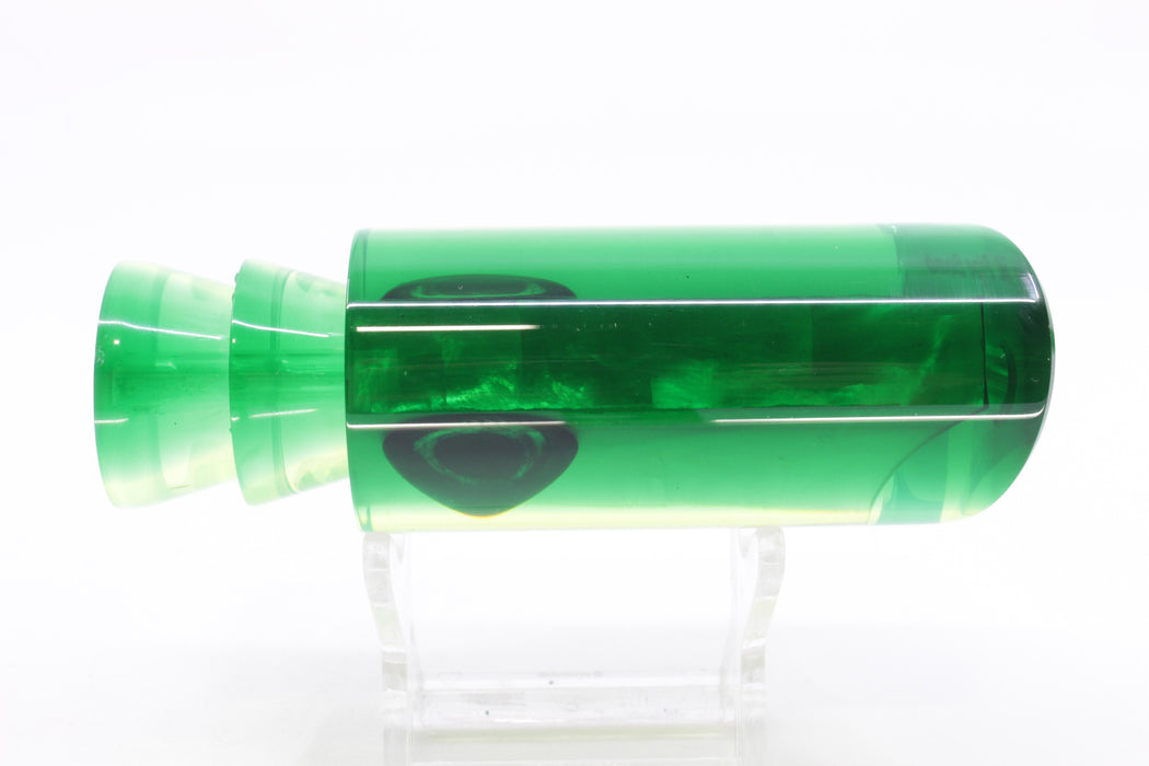 Moyes Lures Chartreuse MOP Green Back Taxi Eyes Medium Pipe Bomb 12" 4.6oz
