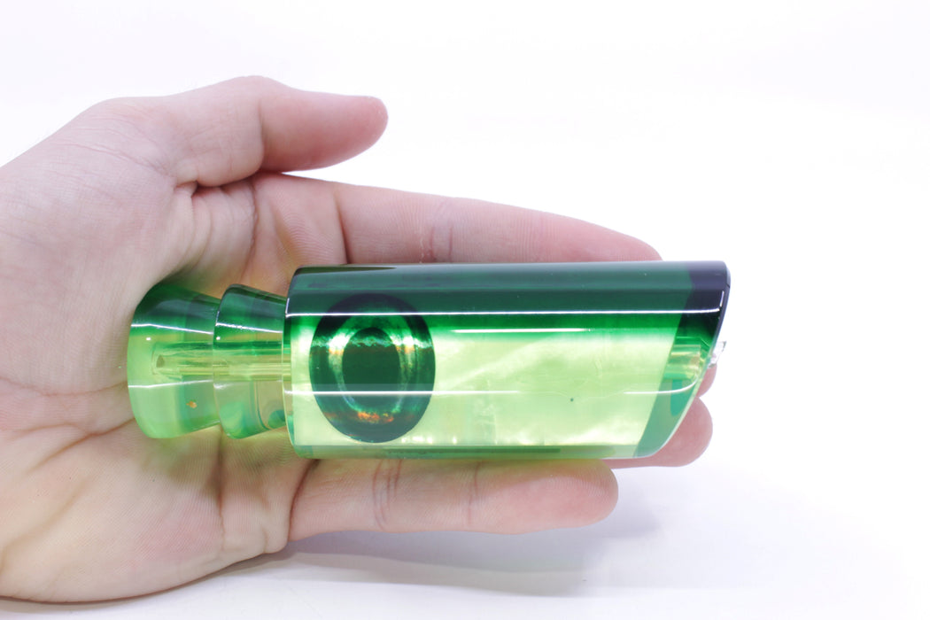 Moyes Lures Chartreuse MOP Green Back Taxi Eyes Medium Pipe Bomb 12" 4.6oz