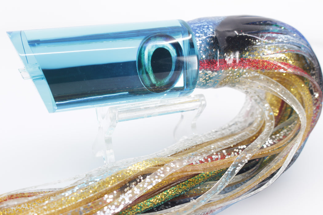 Moyes Lures Ice Blue Mirrored Medium Pipe Bomb 12 7.5oz Skirted Evil — GZ  Lures Big Game Supply