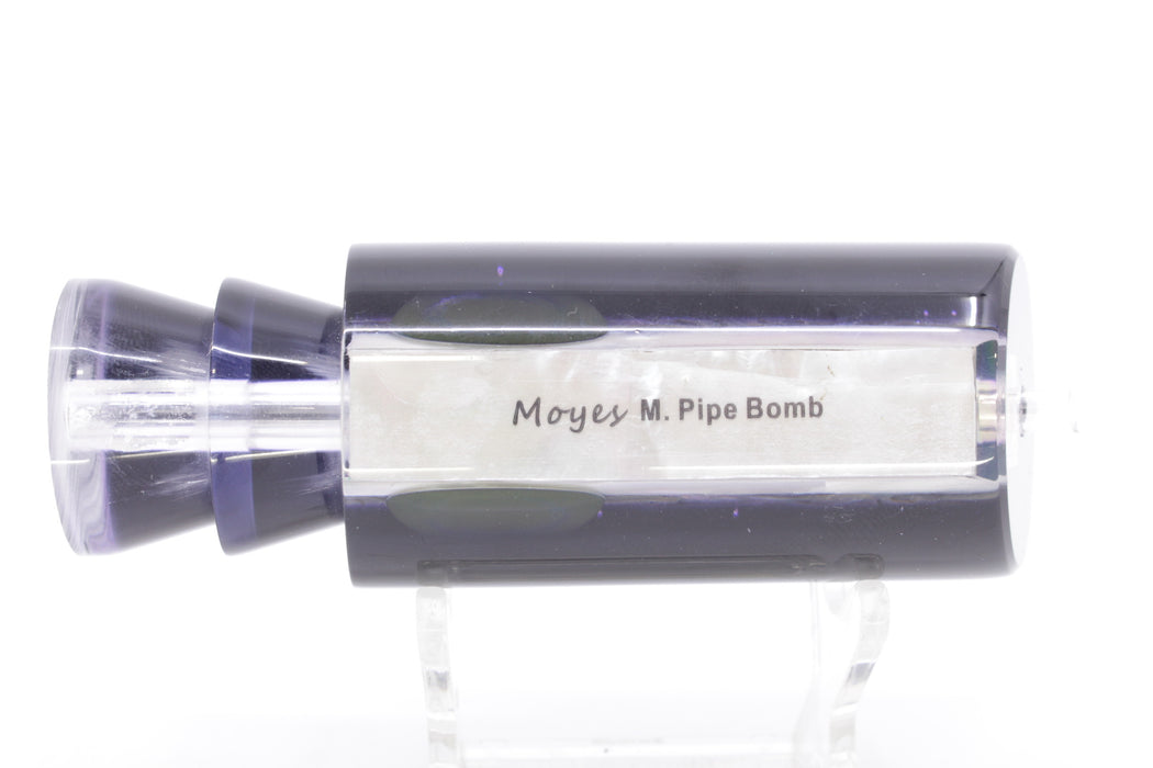 Moyes Lures Skipjack Paua-MOP Black-Purple Back Medium Pipe Bomb 12" 4.6oz