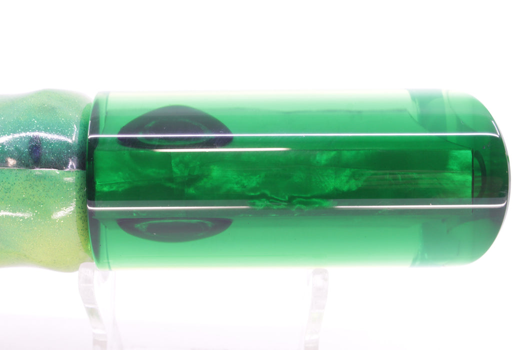 Moyes Lures Chartreuse MOP Green Back Medium Pipe Bomb 12" 7.5oz FT Vinyl Mahi