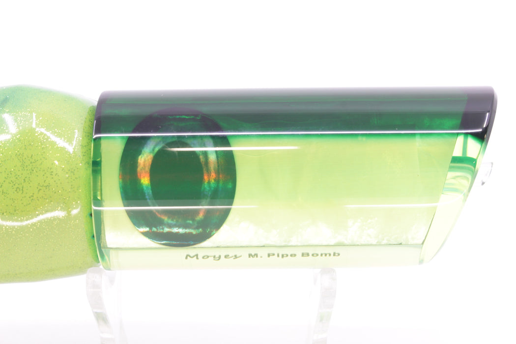 Moyes Lures Chartreuse MOP Green Back Medium Pipe Bomb 12" 7.5oz FT Vinyl Mahi