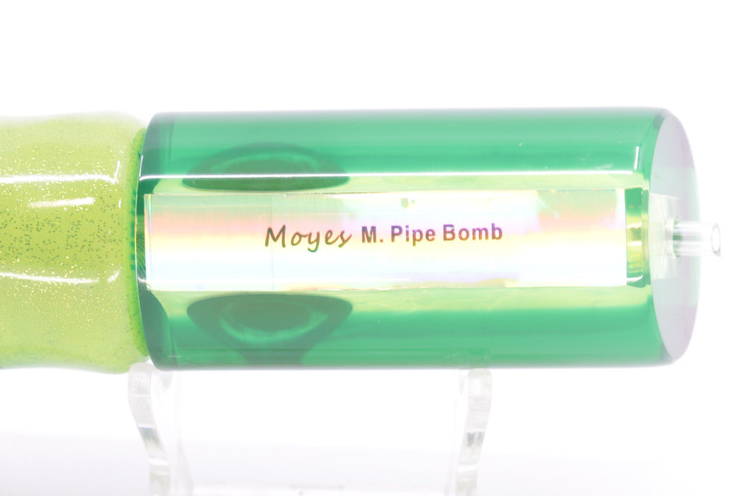 Moyes Lures Chartreuse MOP Green Back Medium Pipe Bomb 12" 7.5oz FT Vinyl Mahi