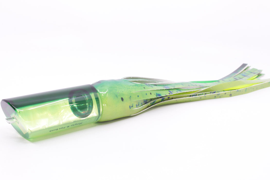 Moyes Lures Chartreuse MOP Green Back Medium Pipe Bomb 12" 7.5oz FT Vinyl Mahi