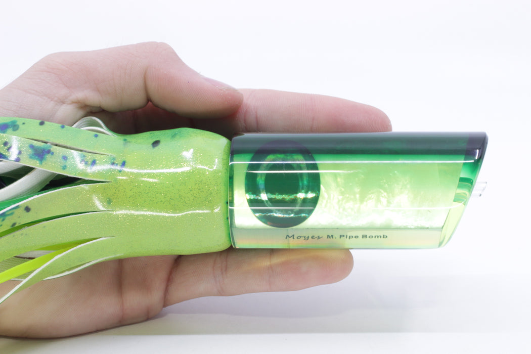 Moyes Lures Chartreuse MOP Green Back Medium Pipe Bomb 12" 7.5oz FT Vinyl Mahi