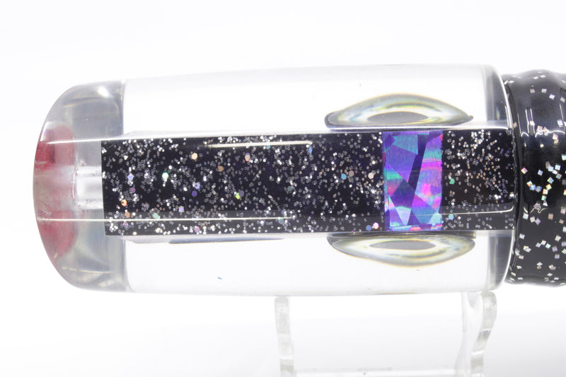 Aloha Lures Silver Rainbow Starburst Taxi Eyes Smash Bait 14" 12oz Skirted Black