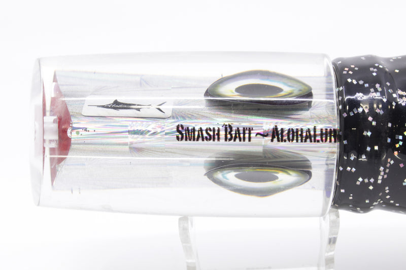 Aloha Lures Silver Rainbow Starburst Taxi Eyes Smash Bait 14" 12oz Skirted Black