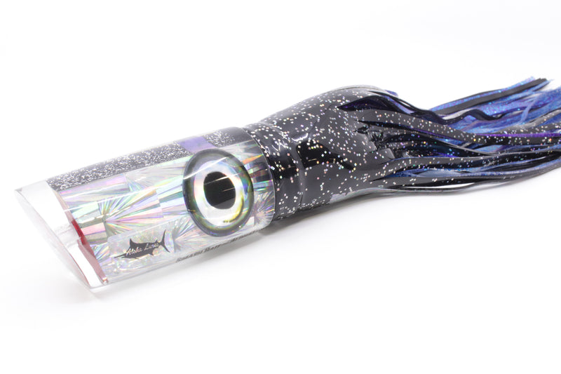 Aloha Lures Silver Rainbow Starburst Taxi Eyes Smash Bait 14" 12oz Skirted Black