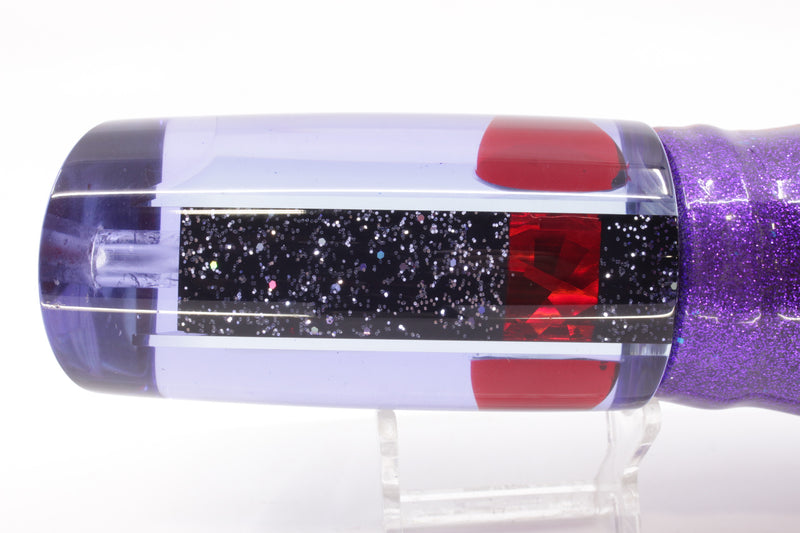 Aloha Lures Purple Mirrored Red Eyes Smash Bait 14" 12oz Skirted Purple