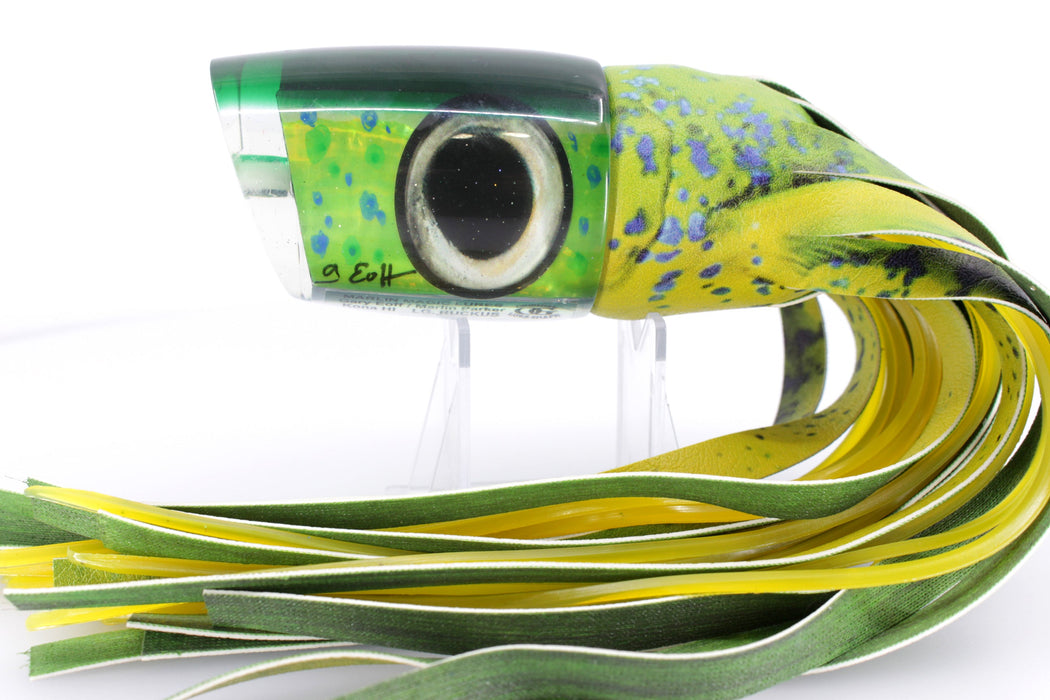 Marlin Magic Mahi Mahi MOP Green Back Taxi Eyes Large Ruckus 14" 13oz ALV Yellow Mahi EZ-K