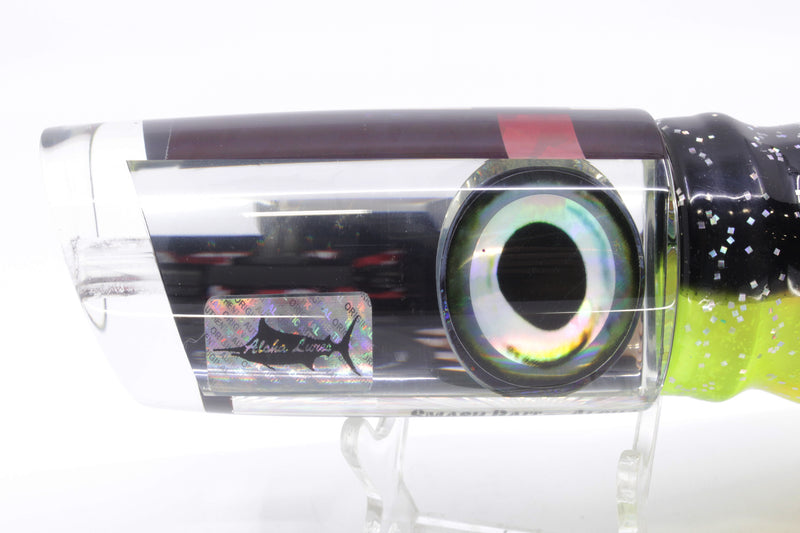 Aloha Lures Clear Mirrored Taxi Eyes Smash Bait 14" 12oz Skirted Magic Johnson