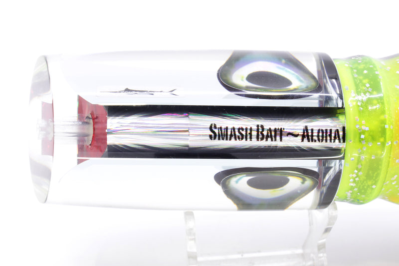 Aloha Lures Clear Mirrored Taxi Eyes Smash Bait 14" 12oz Skirted Magic Johnson