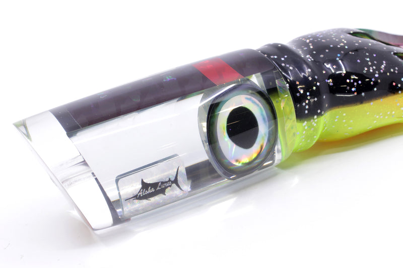 Aloha Lures Clear Mirrored Taxi Eyes Smash Bait 14" 12oz Skirted Magic Johnson