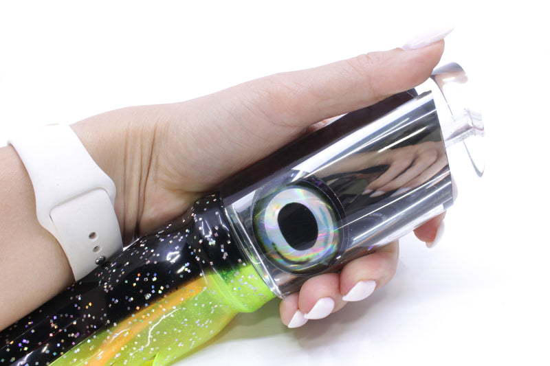 Aloha Lures Clear Mirrored Taxi Eyes Smash Bait 14" 12oz Skirted Magic Johnson