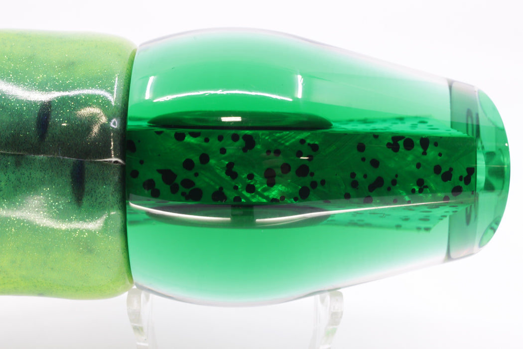 Moyes Lures Mahi MOP Green Back XL Sumo 16" 16.4oz Fire Tailz Vinyl Mahi