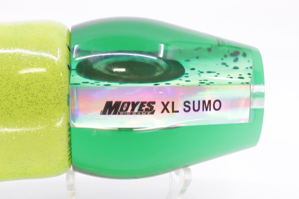 Moyes Lures Mahi MOP Green Back XL Sumo 16" 16.4oz Fire Tailz Vinyl Mahi