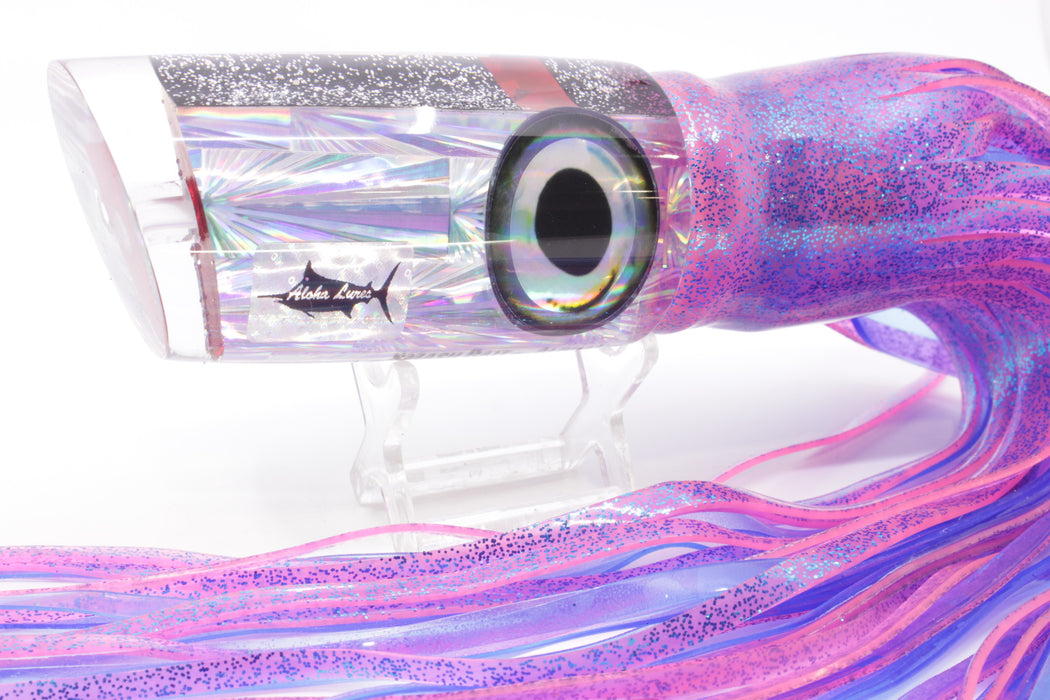 Aloha Lures Silver Rainbow Starburst Taxi Eyes Smash Bait 14" 12oz Skirted Pink