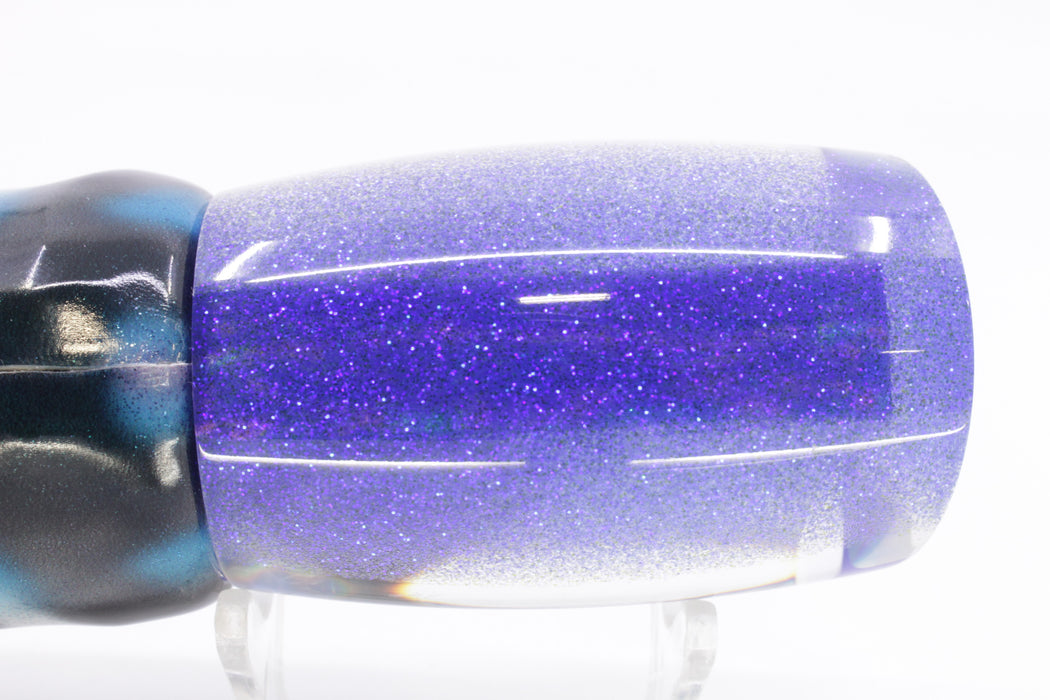 Moyes Lures Ice Blue Awabi Blue Back Large Boogeyman 14" 8.5oz Fire Tailz Vinyl Wahoo